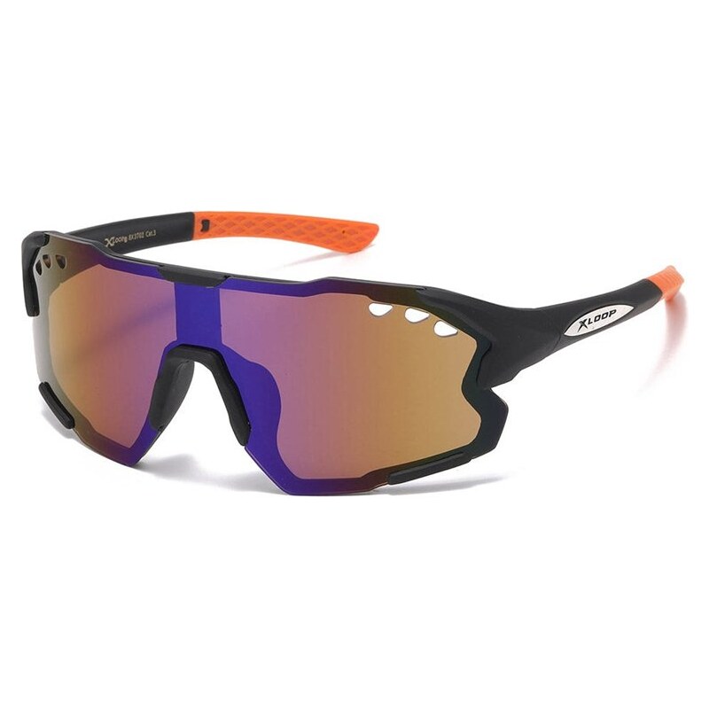 E-shop X-loop XLoop Shield okuliare Semi Rimless – Fialové sklá