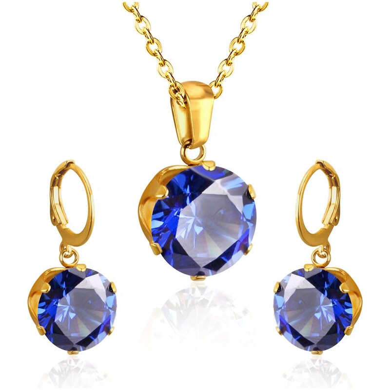 E-shop Impress Jewelry Súprava šperkov z chirurgickej ocele Sansa zlatá