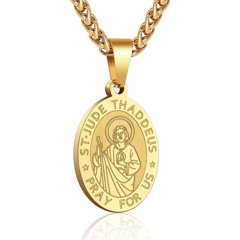 E-shop Impress Jewelry Prívesok z chirurgickej ocele Svätý Tadeáš Zlatý