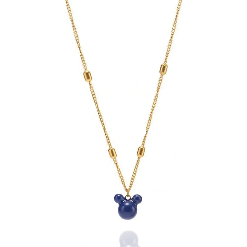 Impress Jewelry Minimalistický geometrický náhrdelník s modrým 68791389