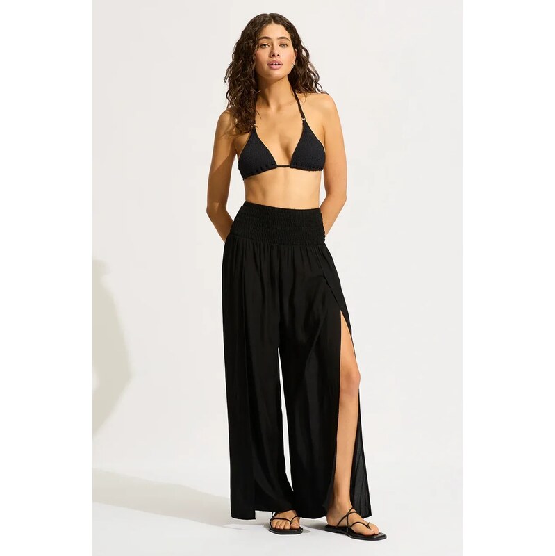 E-shop Seafolly nohavice dámske z viskózy Shirred Waist Wrap