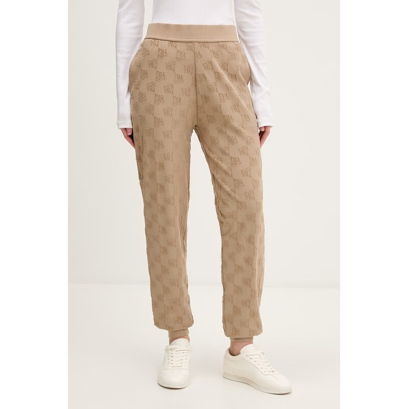 E-shop HUGO nohavice loungwear dámske s bavlnou TERRYMONOGRAM_PANTS