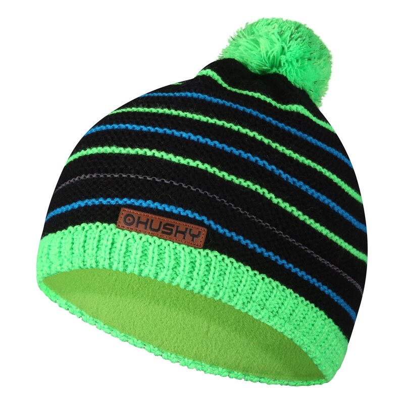 Husky Cap 34 čierna/neon zelená 60335118