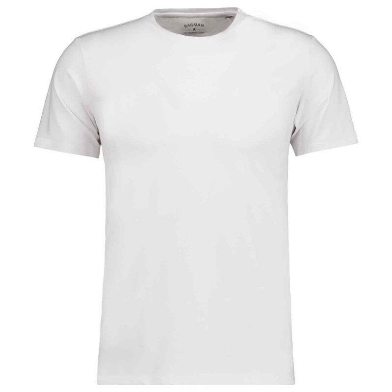 Pánske biele jersey elastické tričkoRAGMAN 68793002