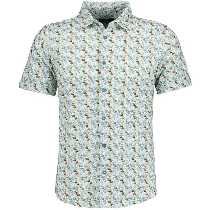 Pánska zelená kvetovaná stretch košeľa RAGMAN modern fit 68793005
