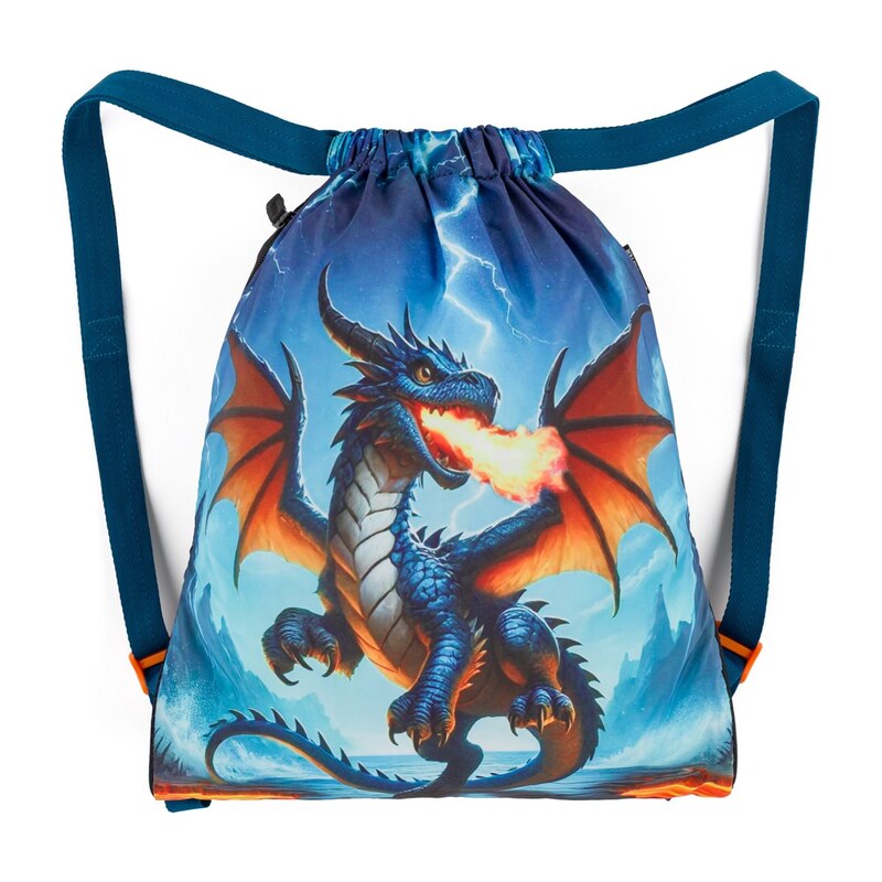 Bagmaster SÁČOK LUMI 26 D školské vrecko na prezuvky / telocvik – drak 68793706