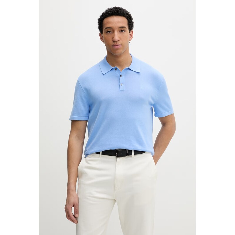 Calvin Klein úpletové polo tričko pánske bavlnené 68835442