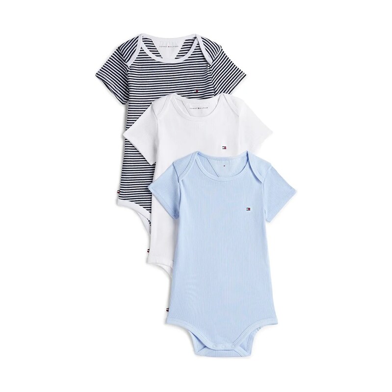 E-shop Tommy Hilfiger body detské bavlnené s elastanom 3-pak