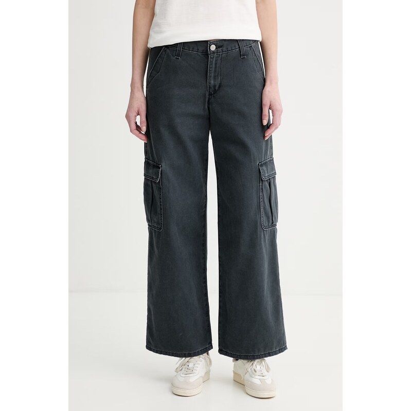 E-shop Levis nohavice dámske bavlnené SUPERLOW LOOSE CARGO ND