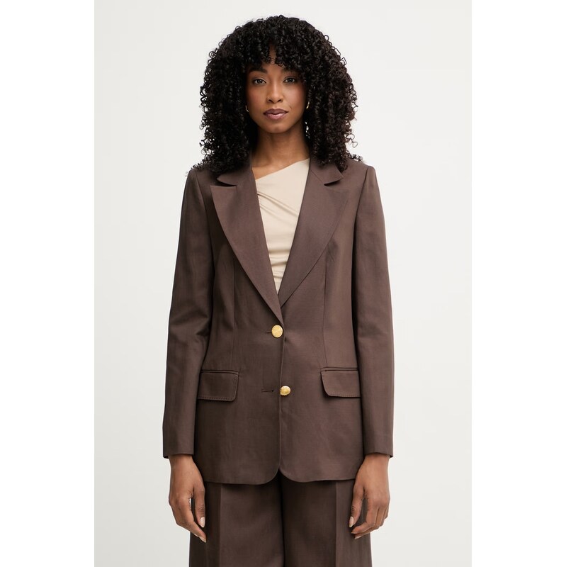 E-shop Marciano by Guess jednoradové sako dámske s prímesou ľanu JANE