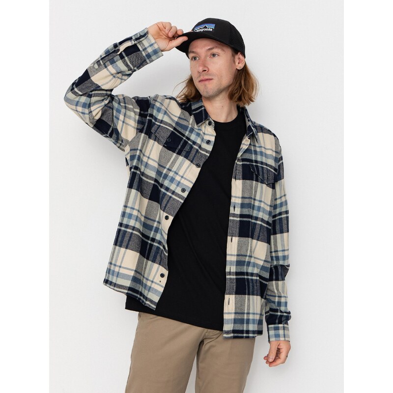 E-shop Patagonia Fjord Flannel (hibernate sunken blue)modrá