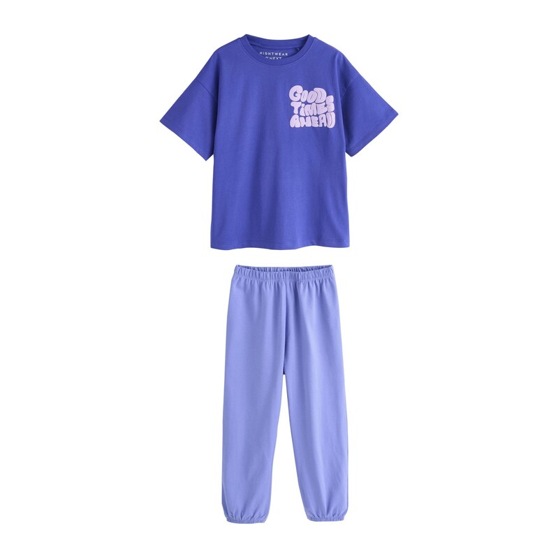Next Pyžamo enciánová / modrá denim / orgovánová 68821992