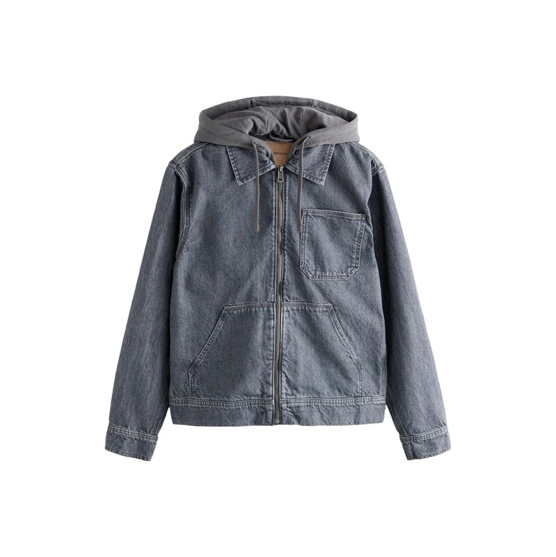 Next Prechodná bunda čierny denim 68822217