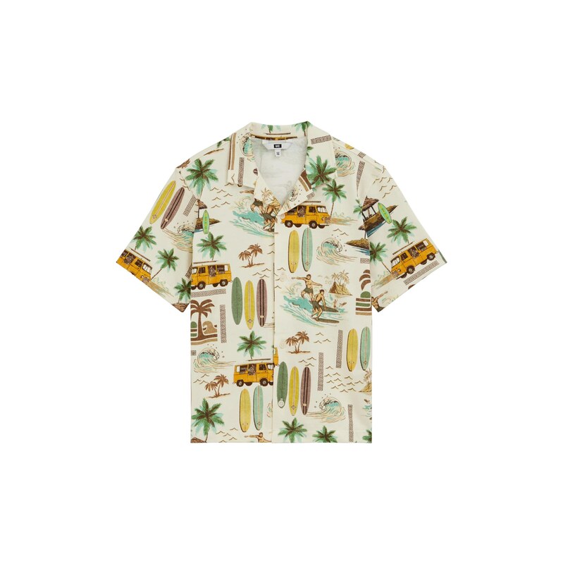 E-shop WE Fashion Košeľa krémová / vodová / svetlomodrá / svetlozelená