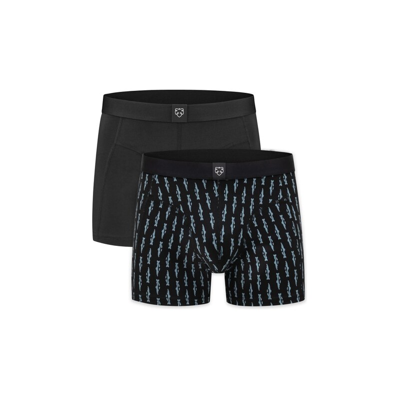 A-dam Boxerky svetlomodrá / čierna 68824174