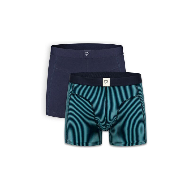 A-dam Boxerky námornícka modrá / smaragdová / čierna 68824165