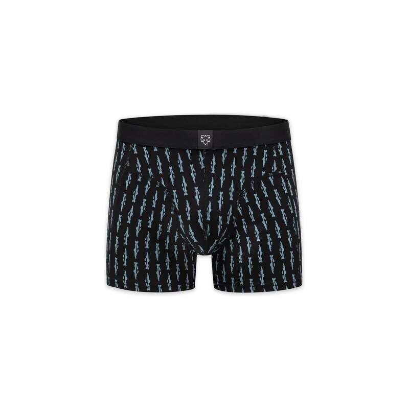 A-dam Boxerky Black Trouts nebesky modrá / čierna 68824175
