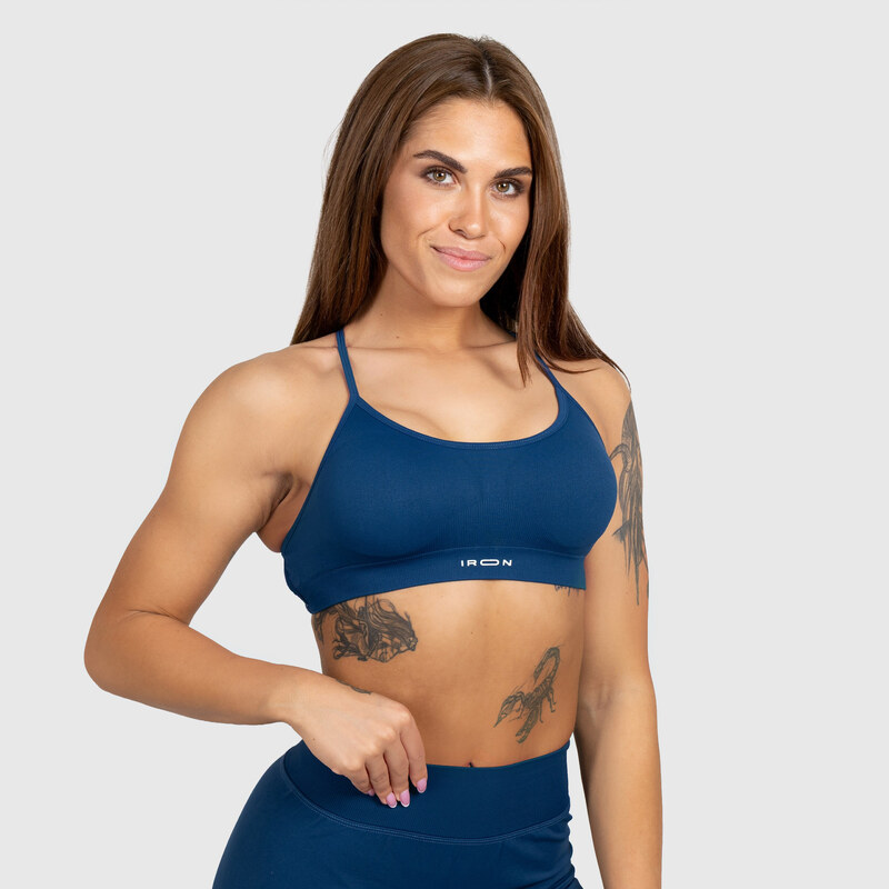 Športová podprsenka Iron Aesthetics Shape, modrá midnight 68826692