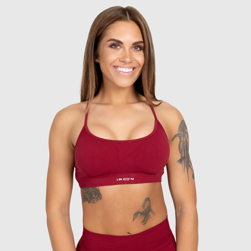Športová podprsenka Iron Aesthetics Shape, bordová 68826693