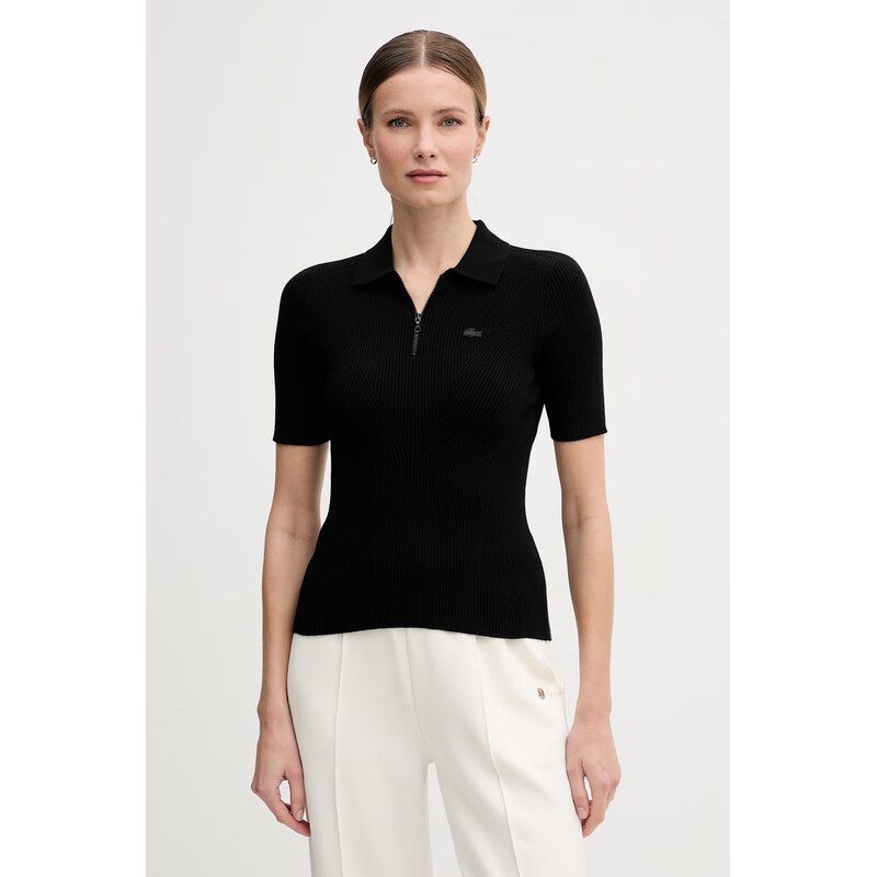 E-shop Lacoste úpletové polo tričko dámske s viskózou