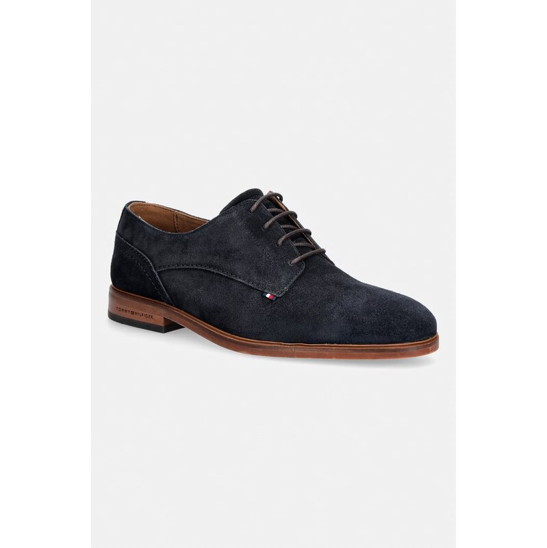 Tommy Hilfiger poltopánky pánske semišové HILFIGER SUEDE DRESS SHOE 68836567