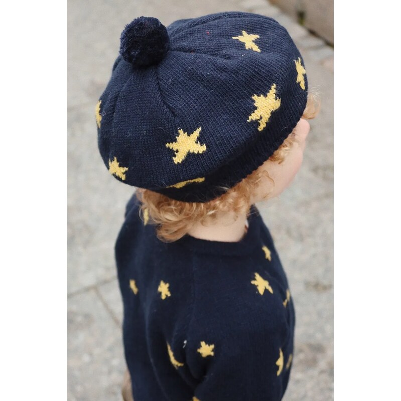 Detská baretka z vlnenej zmesi Konges Sløjd BELOU KNIT BERET 59073715
