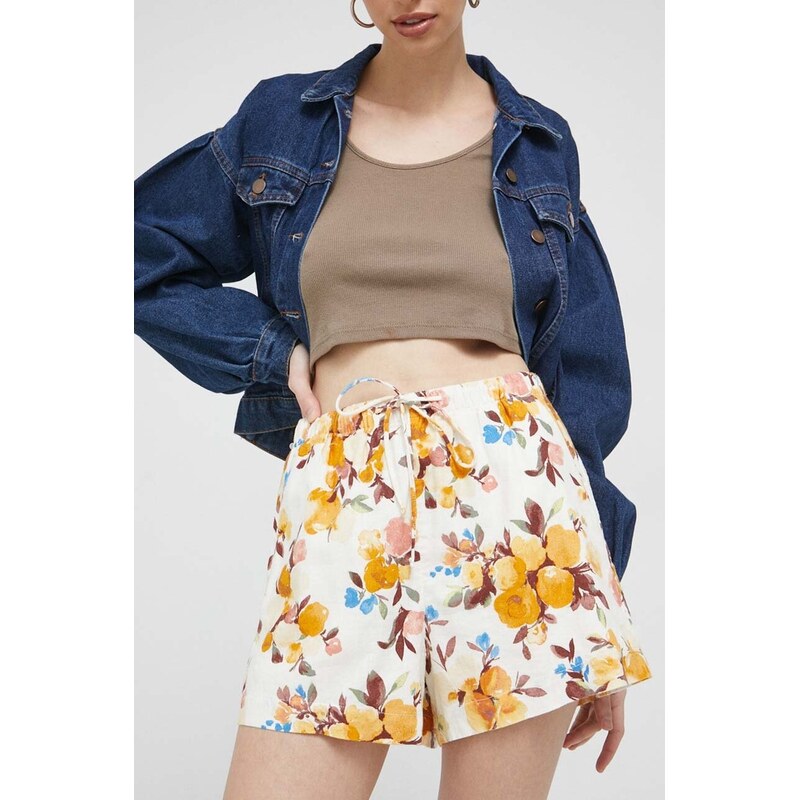 Abercrombie & Fitch Ľanové šortky Abercrombie & Fitch 48504392