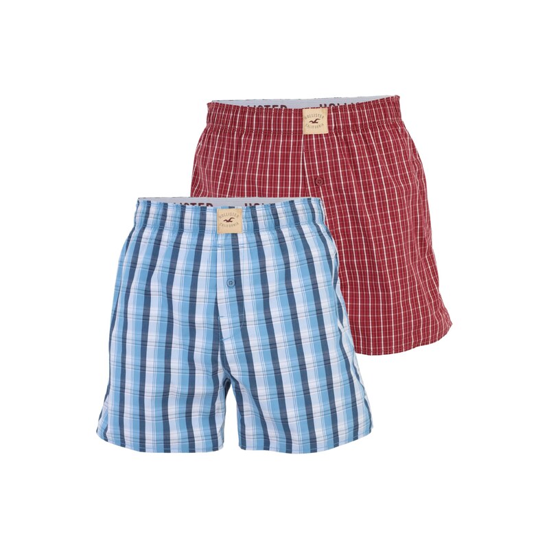 E-shop HOLLISTER Boxerky opálová / svetlomodrá / červená / biela