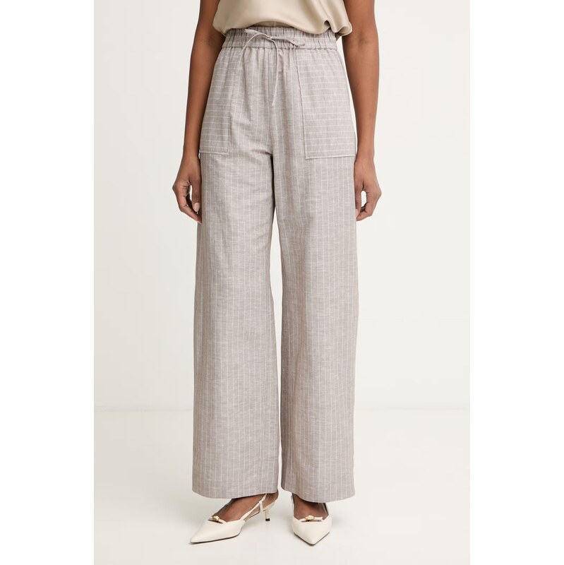 E-shop MM by Max Mara nohavice dámske s ľanom FAUNA
