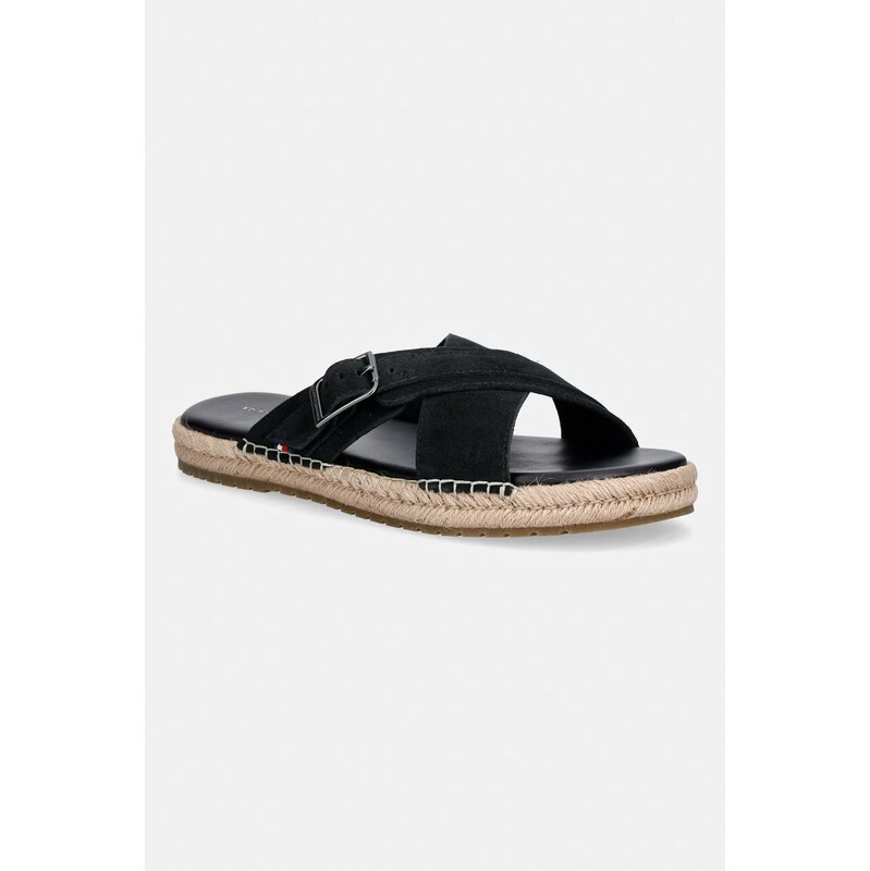 E-shop Tommy Hilfiger šľapky pánske semišové FLEX JUTTE BUCKLE SDE