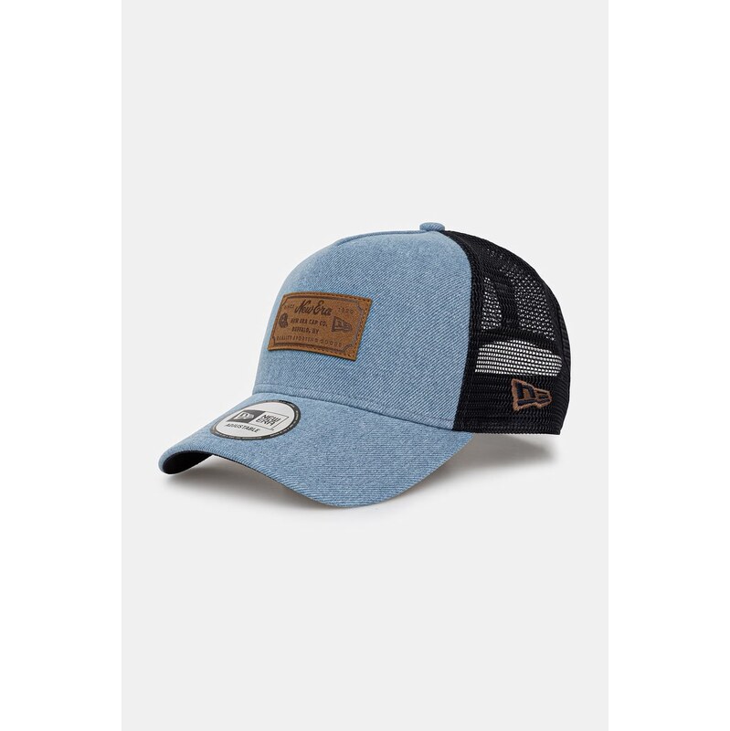 New Era šiltovka trucker DENIM LEATHER PATCH TRUCKER 68938182
