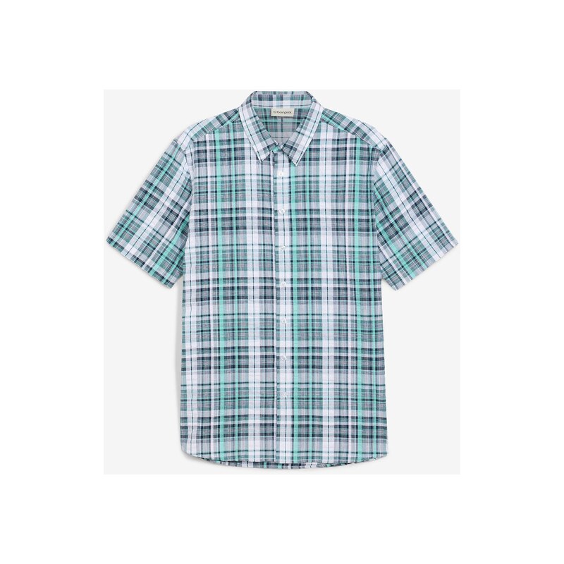 E-shop bonprix Košeľa s krátkym rukávom, krepová, z čistej bavlny,
