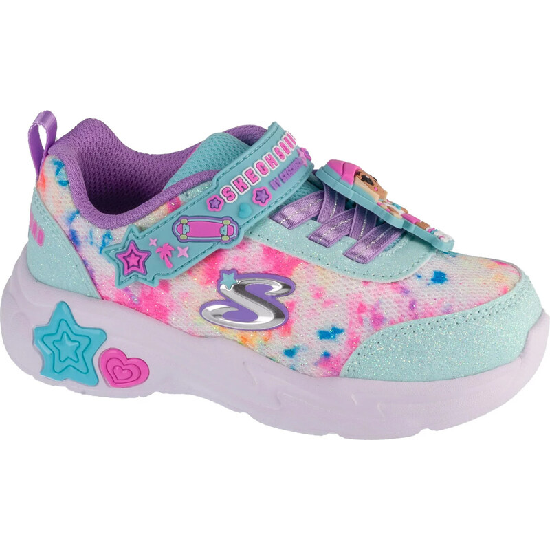 Detská voľnočasová obuv Skechers Snuggle Sneaks – Skech Squad farebné 68943681