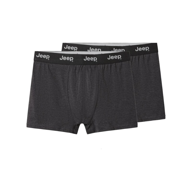 E-shop Pánske Boxerky Jeep extra pohodlné 2pack - čierna šedá