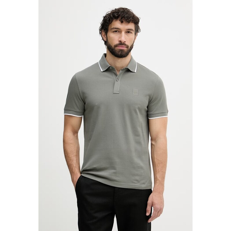 BOSS Orange polo tričko pánske bavlnené s elastanom Passertip 68944979