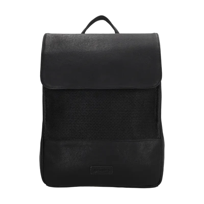 E-shop Beagles Čierny elegantný kožený batoh „Citylight“