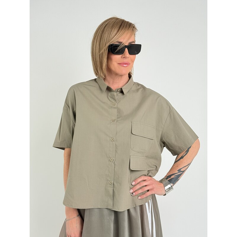 BURRO Khaki košeľa BIANCA 68948113