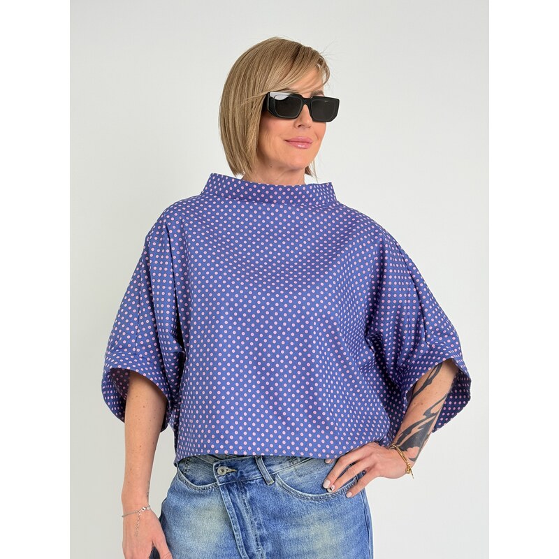 E-shop Miss City Official Modro-ružová tunika BIG DOT