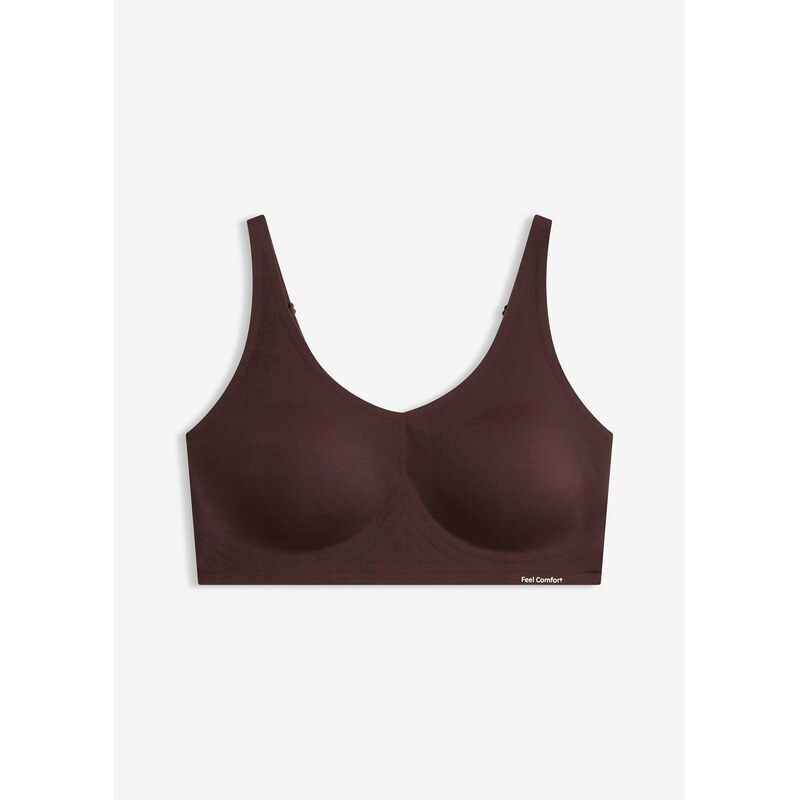 bonprix Vatovaná podprsenka Feel Comfort, bez kostíc, farba hnedá 68948914