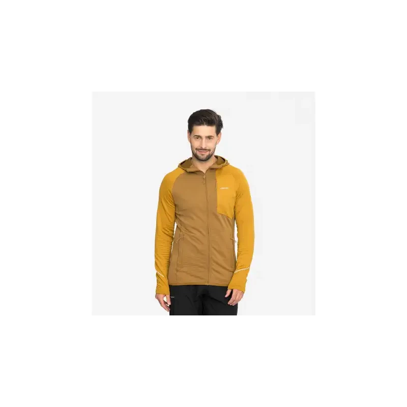 E-shop Viking Birger pánska mikina Brown/Yellow vel. L