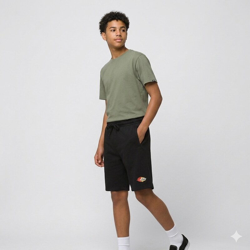 E-shop Vans LOGO REPEAT FLEECE SHORT BOYS Black