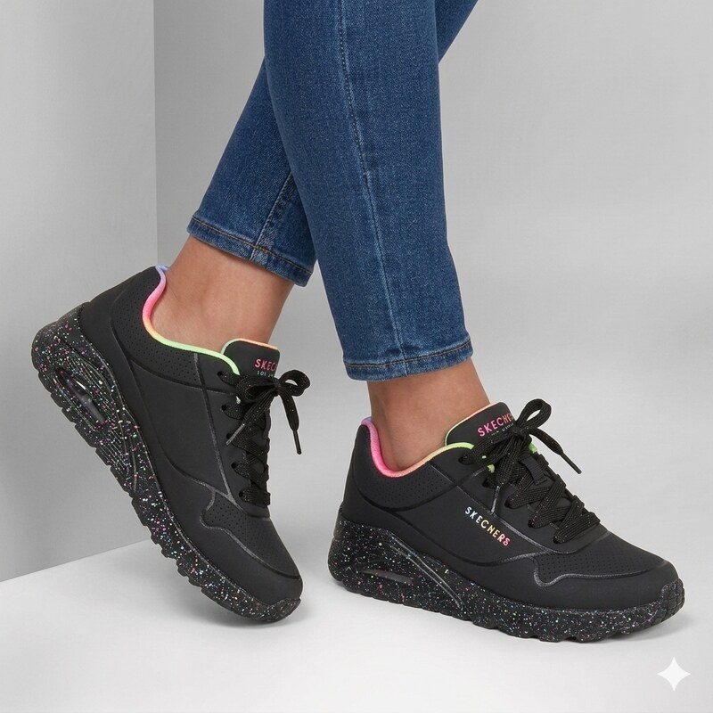E-shop Skechers uno lite - rainbow s BLACK