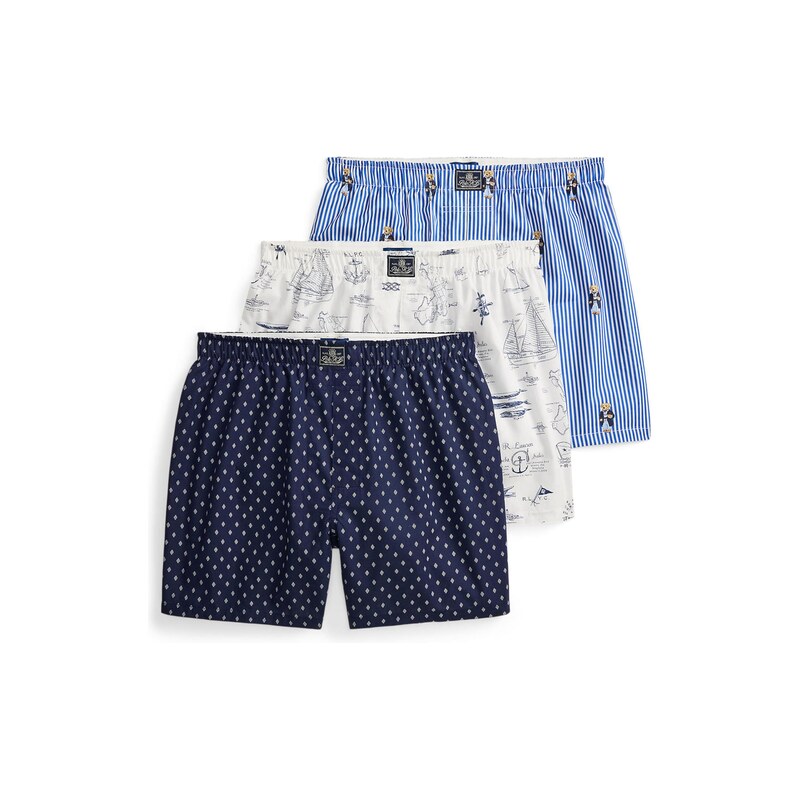 E-shop Polo Ralph Lauren Boxerky modrá / námornícka modrá / šedobiela