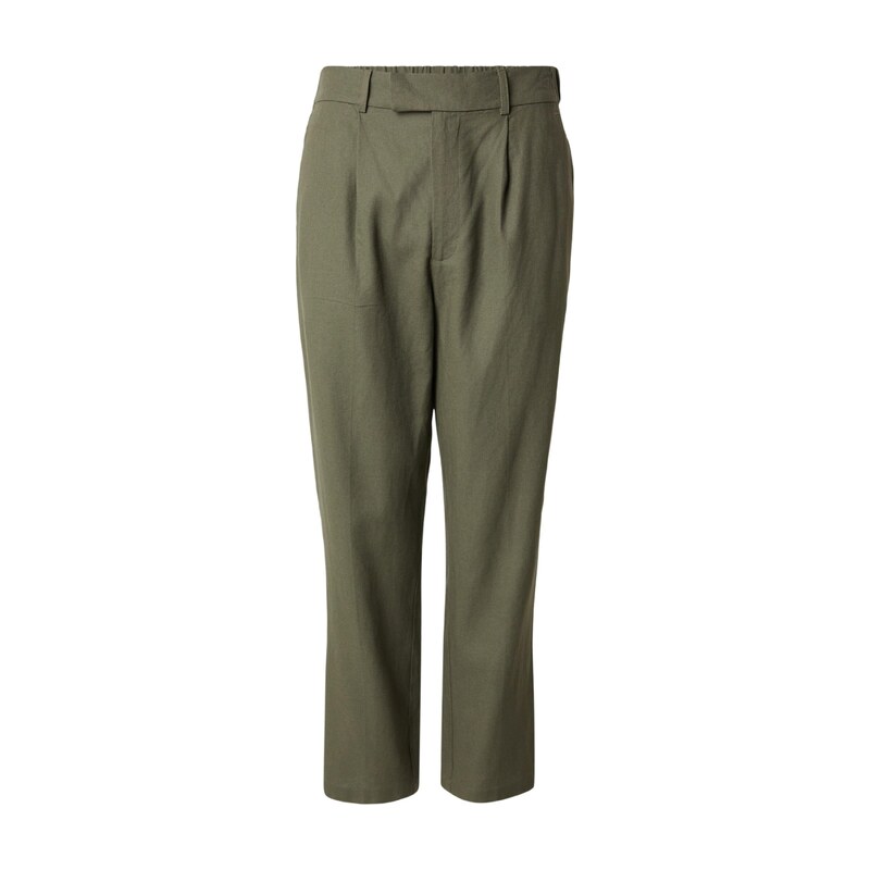 DAN FOX APPAREL Nohavice s pukmi Kadir zelená 68976465