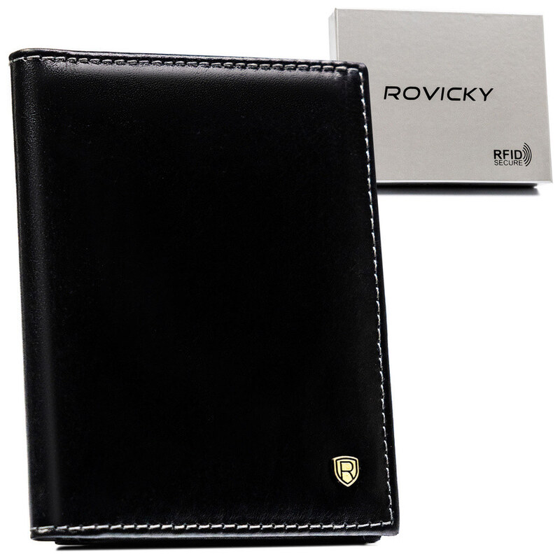 Rovicky Klasická pánska kožená peňaženka | čierna N02-RVT 69002785