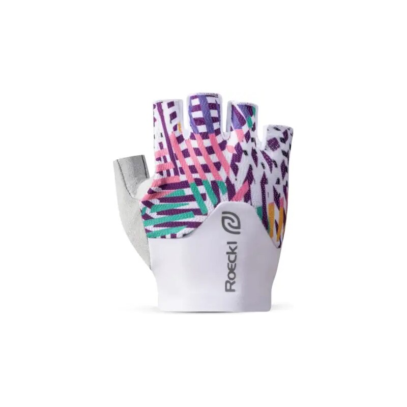 E-shop Roeckl Deleni 2 dámske cyklistické rukavice White/Multicolor vel