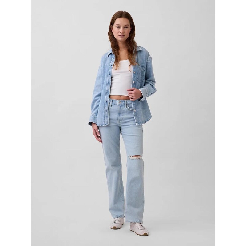 E-shop Džíny GAP Mid Rise Relaxed Straight 863809-00
