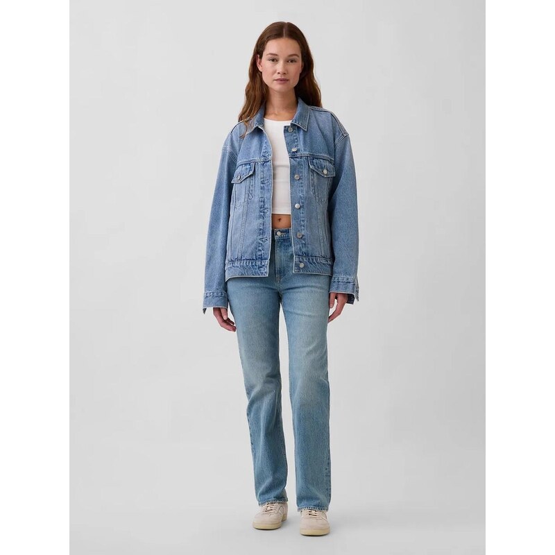 E-shop Džíny GAP Mid Rise Relaxed Straight 863802-00