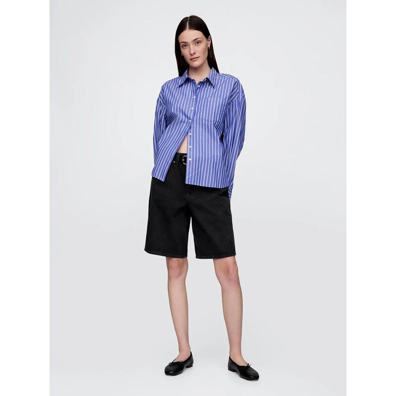 E-shop Džínové kraťasy GAP Mid Rise Longline 736867-00