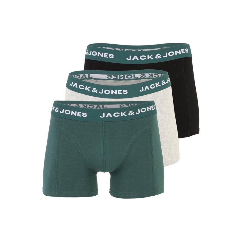 JACK & JONES Boxerky JACBRINK svetlosivá / nefritová / čierna 69009067